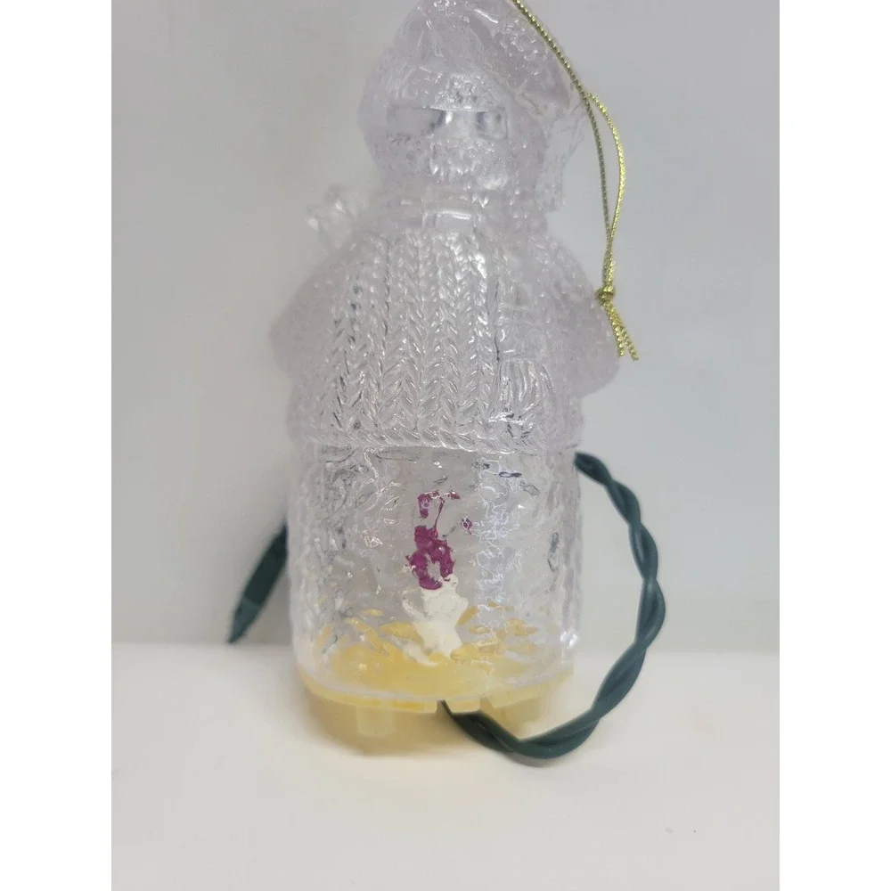 Vintage Light‎ Up Snowman Christmas Ornament with Green Wire Light